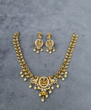 LAFZ  Ornate Goddess Lakshmi AD Necklace with Pearls