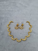 LAFZ Gold-Tone Crescent Moon AD Jewelry Set