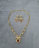 LAFZ Gold-Tone Multi-Color AD Jewelry Set