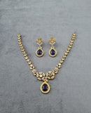 LAFZ Teardrop Pendant Necklace & Matching Drop Earrings