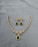 LAFZ Teardrop Pendant Necklace & Matching Drop Earrings