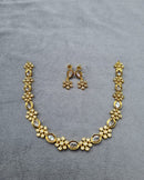 LAFZ Gold-Tone Oval & Floral AD Jewelry Set