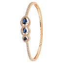 Etnico Stylish Rose Gold PlatedCubic Zirconia American Diamond Adjustable Bracelet For Women