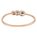 Etnico Stylish Rose Gold PlatedCubic Zirconia American Diamond Adjustable Bracelet For Women