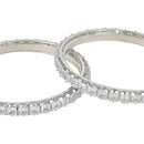 Etnico Silver Plated Thick Brass Bangles Encased With CZ American Diamonds For Women/Girls (ADB458S-2.4)(Set of 2)