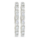 Etnico Silver Plated Thick Brass Bangles Encased With CZ American Diamonds For Women/Girls (ADB459S) (Set of 2)