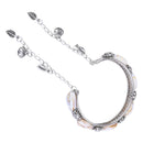 Etnico Navratri Ethnic Silver Oxidised Afghani Boho Cowrie Shell Adjustable Cuff Kada Bracelet For Women (Style 2)