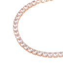 Etnico Stylish Rose Gold Plated Special Cubic Zirconia American Diamond Adjustable Bracelet For Women