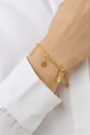 Etnico Gold Plated Design Bracelet with Pearls for Women (Traditional 4)