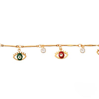 Etnico Gold Plated Design Bracelet with Pearls for Women (Traditional 3)