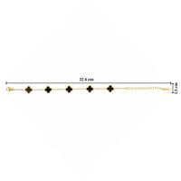 Etnico Gold Plated Fashion Stylish Clover Bracelet for Women