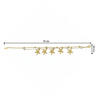 Etnico Gold Plated Fashion Stylish Starfish Charm Bracelet for Women
