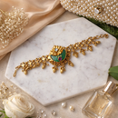 Etnico Traditional 24K Gold Plated Brass Peacock Motif Adjustable Bracelet for Women