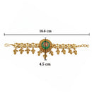 Etnico Traditional Gold Plated Brass Floral Motif Adjustable Bracelet for Women