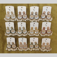 Dhwani Trendy Crystal Stone And Beads Dangler Earrings