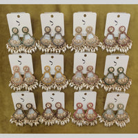 Dhwani Trendy Crystal Stone And Beads Dangler Earrings