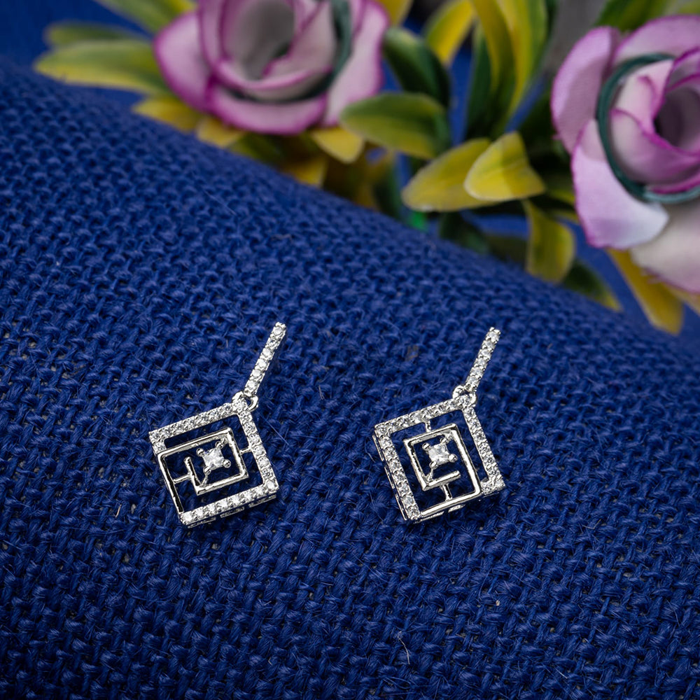 Ashtahnika 925 Sterling Silver Dangler Earrings