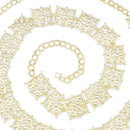 Etnico Gold Plated Traditional Square Shape Kundan & Pearl Adjustable Kamarband/Belly Chain/Wait Belt For Women (B040W)