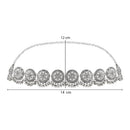 Etnico Navratri Ethnic Silver Oxidised Traditional Adjustable Boho Waist Chain/Belly Chain/Kamarband For Women (Style-3)