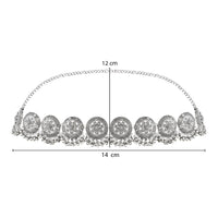 Etnico Navratri Ethnic Silver Oxidised Traditional Adjustable Boho Waist Chain/Belly Chain/Kamarband For Women (Style-3)