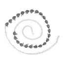 Etnico Navratri Ethnic Silver Oxidised Traditional Adjustable Boho Waist Chain/Belly Chain/Kamarband For Women (B063S)