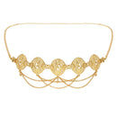 Etnico Gold Plated Traditional Multi Layered Adjustable Boho Waist Chain/Belly Chain/Kamarband For Women
