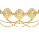 Etnico Gold Plated Traditional Multi Layered Adjustable Boho Waist Chain/Belly Chain/Kamarband For Women