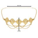 Etnico Gold Plated Traditional Multi Layered Adjustable Boho Waist Chain/Belly Chain/Kamarband For Women