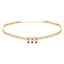 Etnico Gold Plated Traditional Kundan Adjustable Waist Chain/Belly Chain/Kamarband For Women