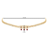 Etnico Gold Plated Traditional Kundan Adjustable Waist Chain/Belly Chain/Kamarband For Women