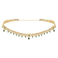 Etnico Gold Plated Traditional Kundan Adjustable Waist Chain/Belly Chain/Kamarband For Women