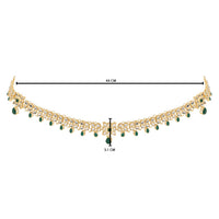 Etnico Gold Plated Traditional Kundan Adjustable Waist Chain/Belly Chain/Kamarband For Women