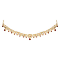 Etnico Gold Plated Traditional Kundan Adjustable Waist Chain/Belly Chain/Kamarband For Women