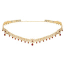 Etnico Gold Plated Traditional Kundan Adjustable Waist Chain/Belly Chain/Kamarband For Women