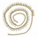 Etnico Traditional Gold Plated Pearl Beaded Kamarband/Belly Chain/Kandora/Wait Belt for Women