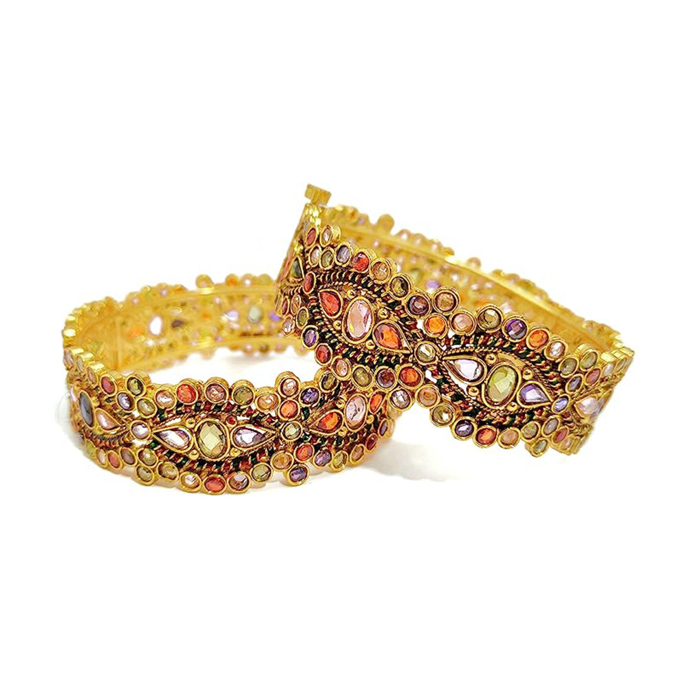 Choice Gold Plated Austrian Stone Bangles Set