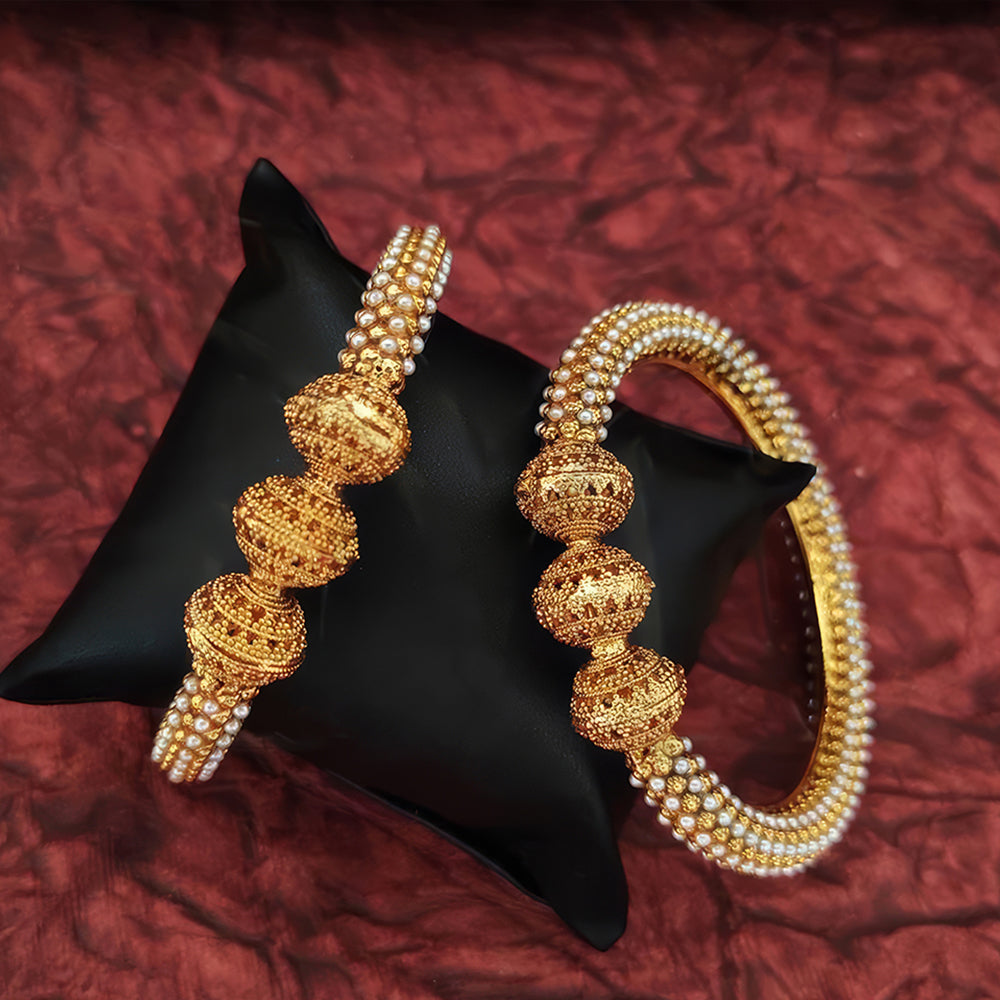 Js Fashion  High Gold Designer Fancy Design Party wear Beautiful Bangle Set