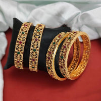 Js Fashion  Beautiful Antique Jewellery Design Rajwadi Polish 4 Bangles Set