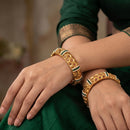 Js Fashion  Rajwadi Polish Designer Wear Fancy Design Antique Bangles Set