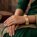 Js Fashion  Beautiful Design High Gold Polish Party Wear 2 Bangles Set