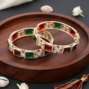 Js Fashion  Luxury American Diamond Fancy Bangles Set for Women