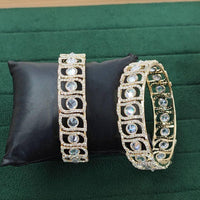 Js Fashion  American Diamond Gold Finish Designer Bangles for Women