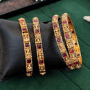 Js Fashion  Antique Temple Carving Designer Bangles Set