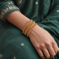 Js Fashion  Antique Gold Bangles Set Traditional Designer Style
