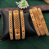 Js Fashion  Antique Gold Bangles Set Traditional Designer Style