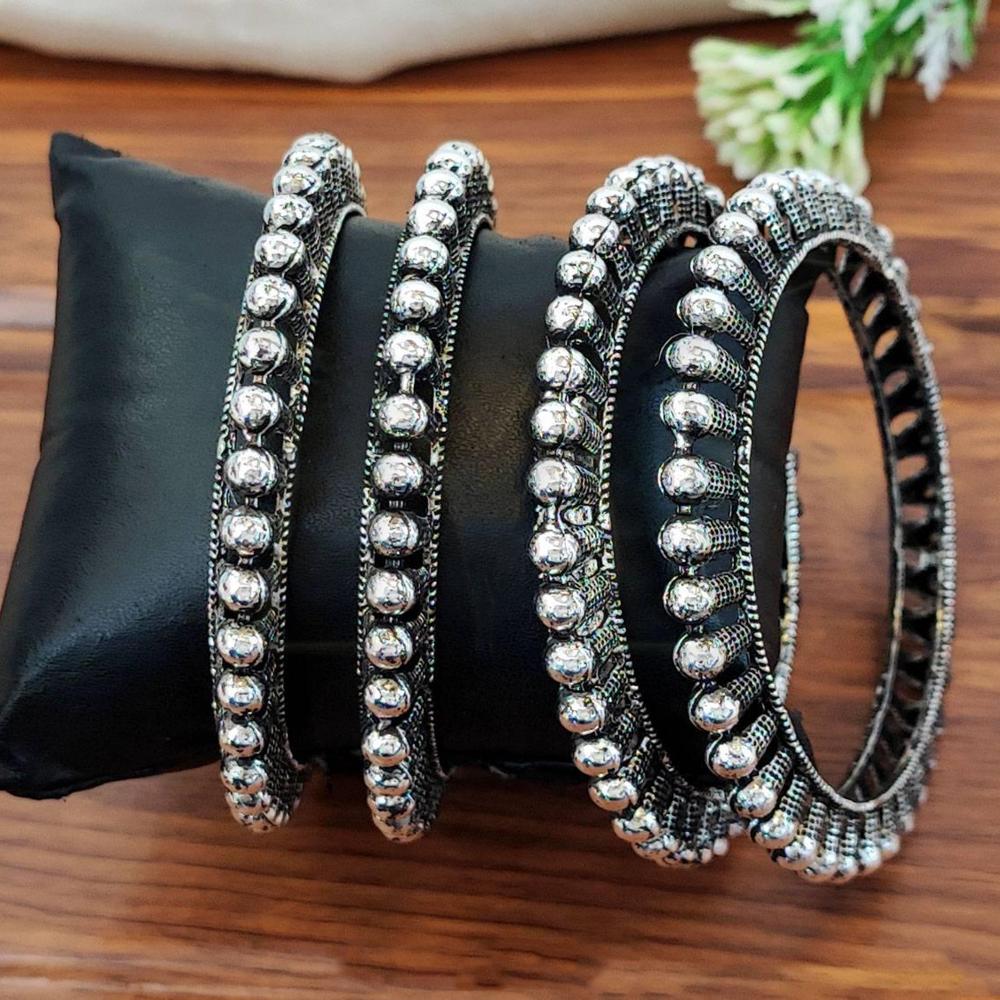 Js Fashion  Oxidized Designer Set of 4 Bangle for Women