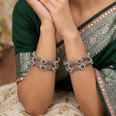 Js Fashion  Oxidized Pearl Designer  Set of 4 Bangle for Women