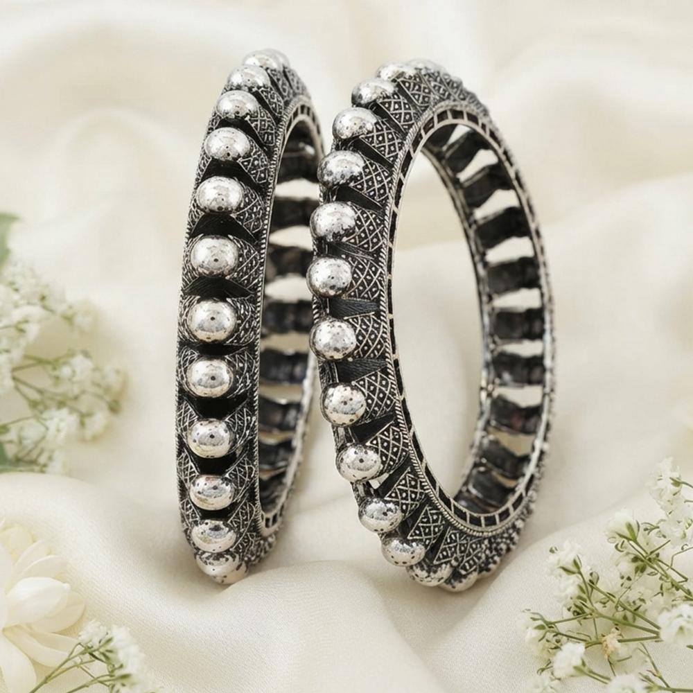 Js Fashion  Elegant Oxidized Handmade Bangle Set for Women