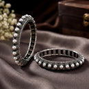 Js Fashion  Elegant Oxidized Handmade Bangle Set for Women