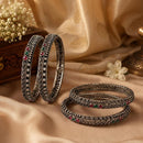 Js Fashion  Oxidized Silver Traditional Designer Bangle Set